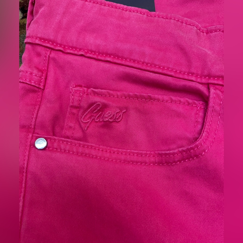 Guess Hot Pink Skinny Straight Leg Jeans - Picture 9 of 14